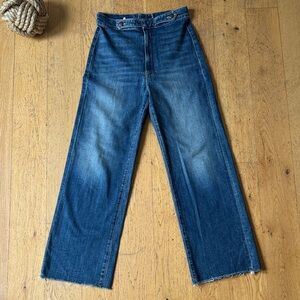 MOTHER Wide Leg Jeans in Blue
